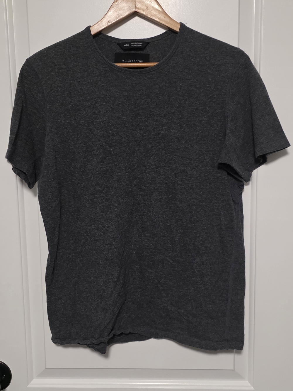 Wings + Horns Men's Short-Sleeve Crew Tee - Charcoal Gray